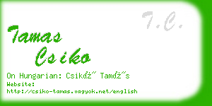 tamas csiko business card